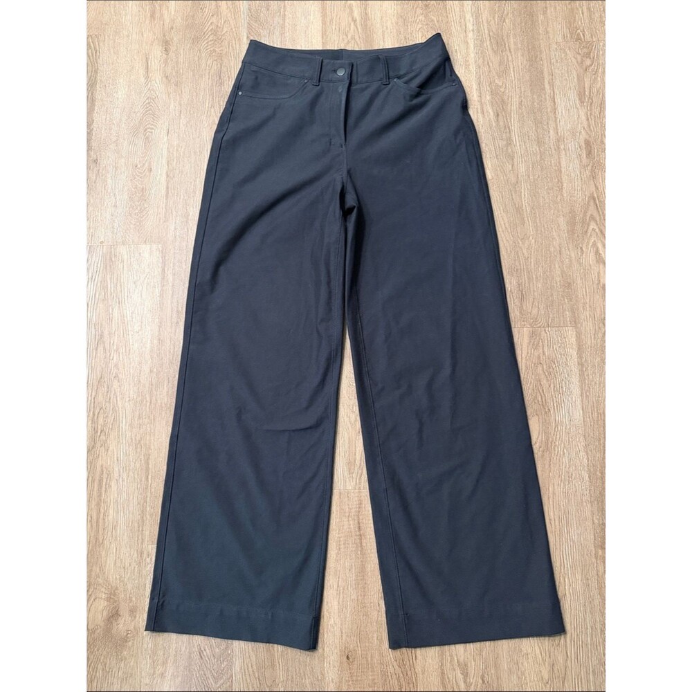 Lululemon City Sleek 5-Pocket High Rise Wide Leg Pants Black Utilitech Size 29